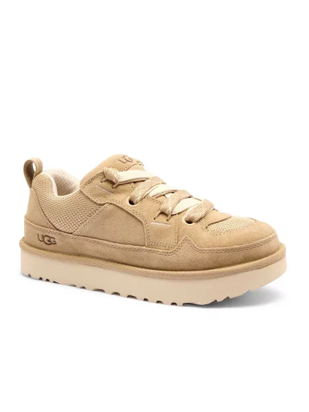UGG Sneakers tornacipő M LO LOWMEL | hasított bőr bézs
