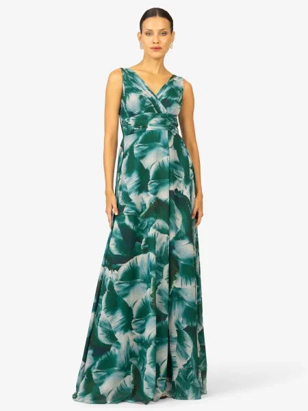Kraimod Rochie de seară verde smarald / verde închis alb