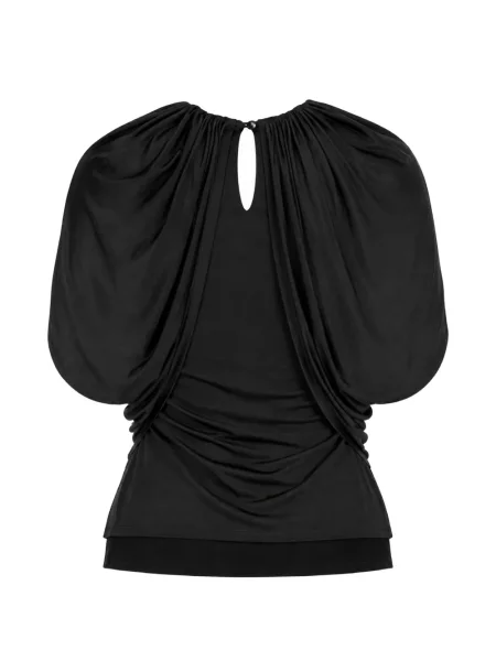 Bluză Anna October drapată negru