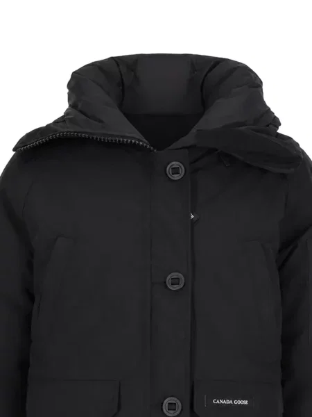 Geacă bomber Canada Goose cu glugă negru