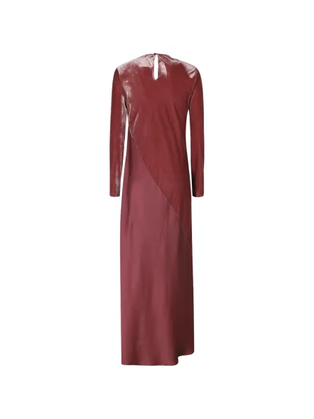 Rochie maxi Antonelli de catifea roșu