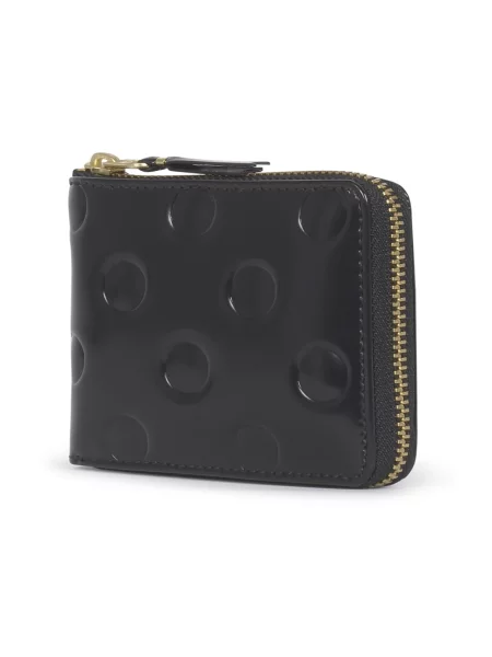 Portfel Comme Des Garcons w grochy czarny