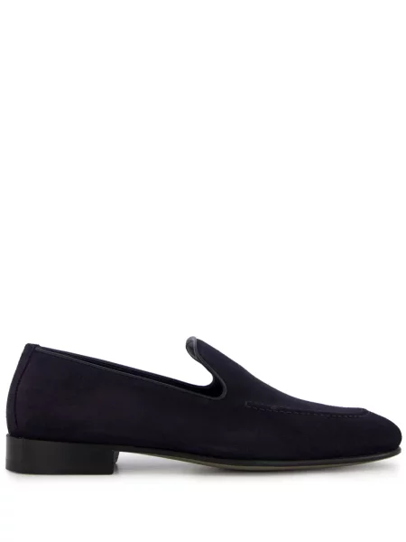 Pantofi loafer Manolo Blahnik din piele de căprioară albastru