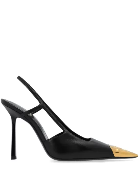 Pantofi cu toc Saint Laurent slingback negru