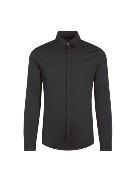 Koszula Armani Exchange ze stretchu czarna