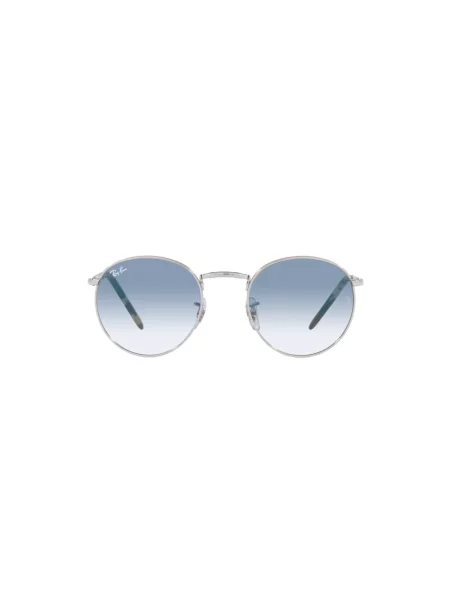 Okulary przeciwsłoneczne Ray-Ban New Round silver/blue niebieskie