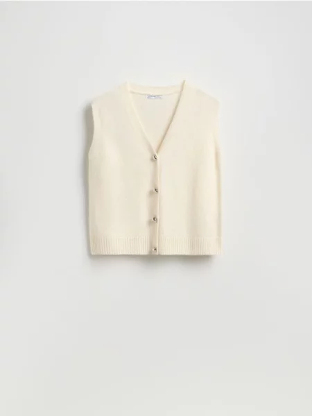 Reserved Жилет із вовни нюдовий 