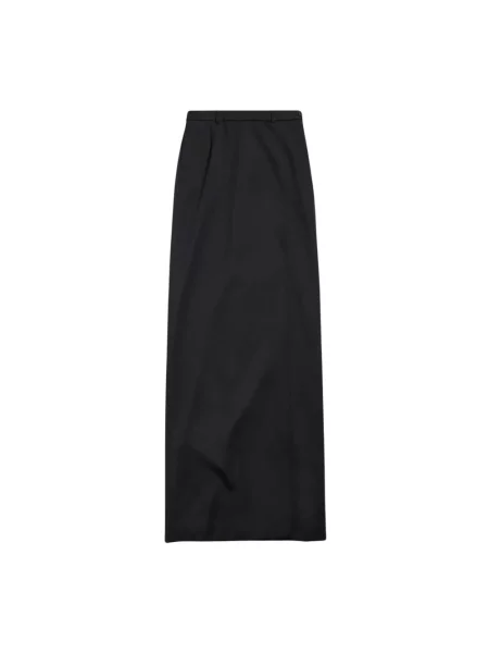 Spódnica midi Balenciaga wełniana do kolan czarna