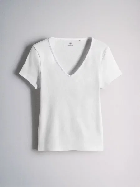 The Set Tricou ciocolatiu / negru alb