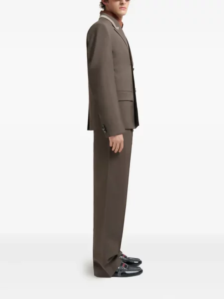 Pantaloni Marni plisate maro