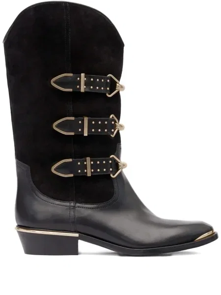 Botine Isabel Marant cu cataramă negru