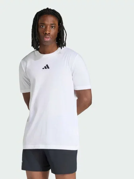 Спортивна футболка adidas комбінований верх білий