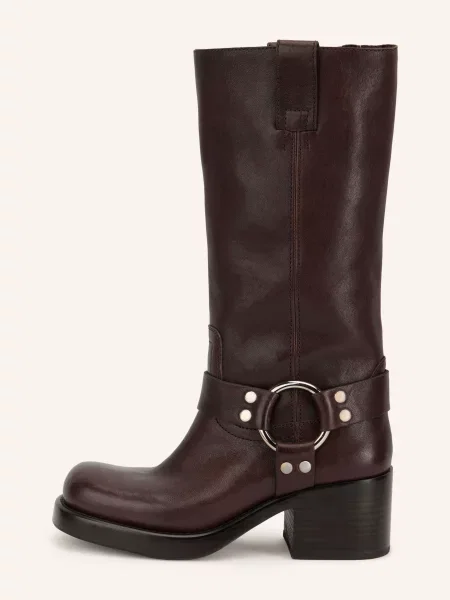 Jeffrey Campbell Motorkářské Kozačky Reflection hnědá