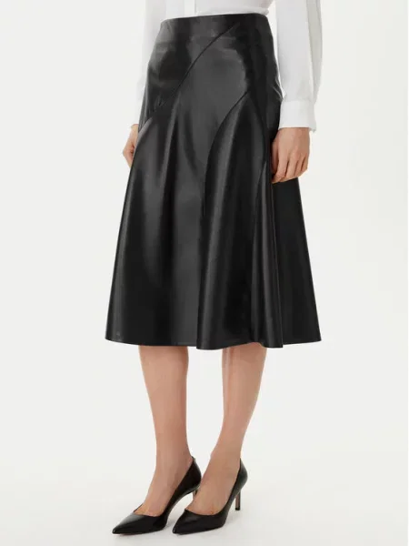 BOSS Спідниця зі штучної шкіри чорний