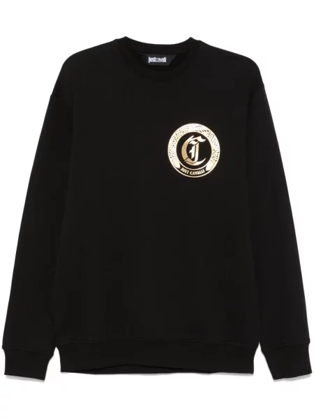 Hanorac Just Cavalli cu imagine negru