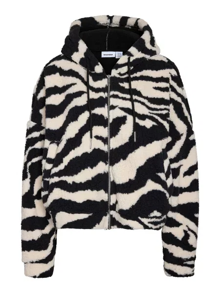 Noisy may Jachetă fleece CUDDLE negru alb
