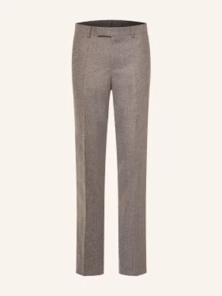 Boss Spodnie Garniturowe Genius Slim Fit braun brązowe