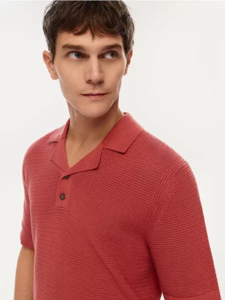 Tricou polo Reserved roz