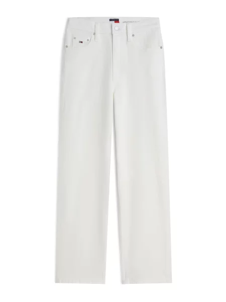 Tommy Jeans Τζιν High Rise Slim Straight White' λευκό
