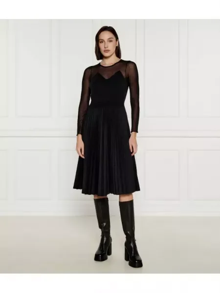 Marc Cain De lână rochie negru