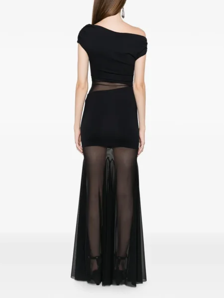 Rochie maxi Axel 113 plasă de costum negru