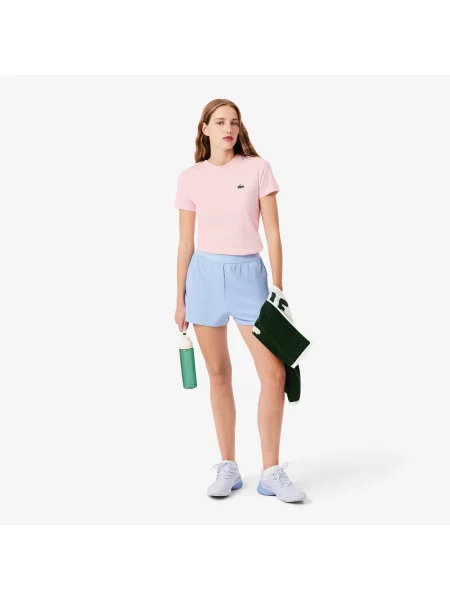 Lacoste Sportowy T-Shirt Z Technicznej Bawełny Ultra Dry różowa