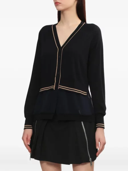Cardigan 3.1 Phillip Lim de lână cu decolteu în V albastru
