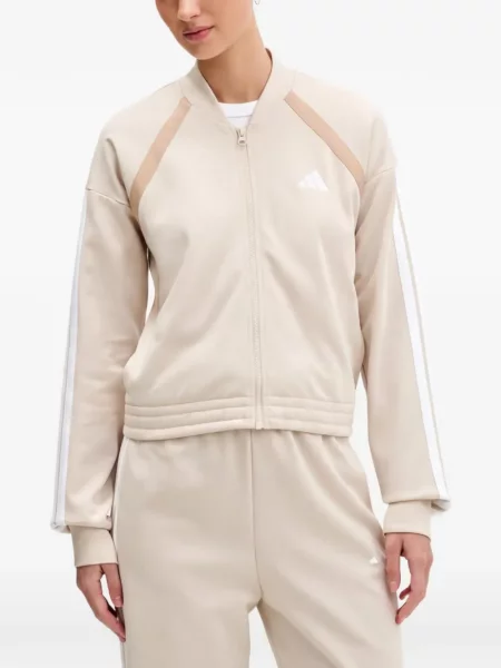 Csíkos futó melegítő szett Adidas nyomtatás szürke