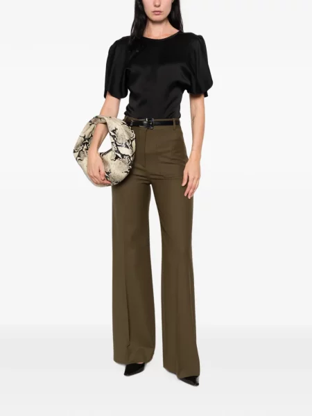 Top Victoria Beckham din satin negru