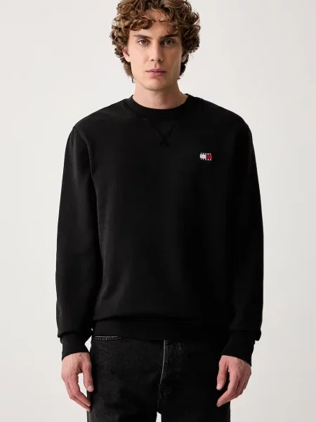 Tommy Jeans hanorac pentru bărbați cu negru