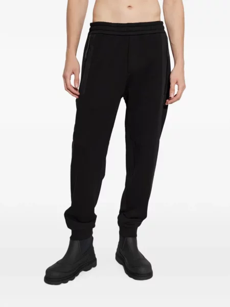 Pantaloni Moncler cu imagine alergare negru