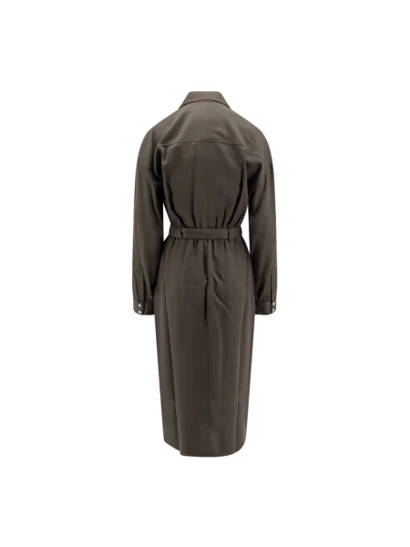 Elegancka Sukienka z Paskiem i Pinko zielona