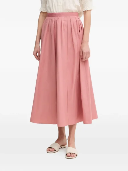 Fusta plisata Oui plisată până la genunchi roz