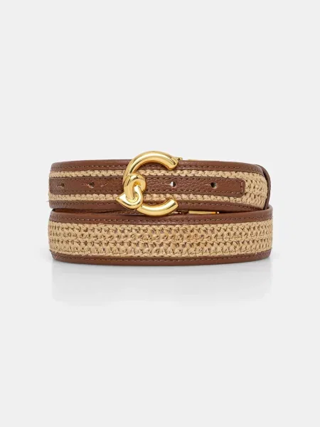 Coccinelle remen za žene kožni bež