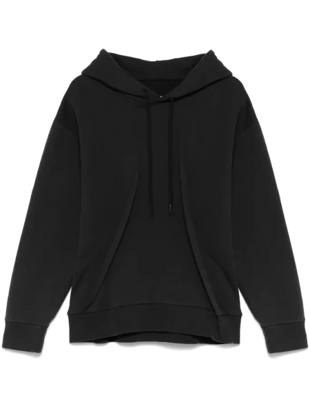 Hanorac cu glugă Mm6 Maison Margiela plisat negru