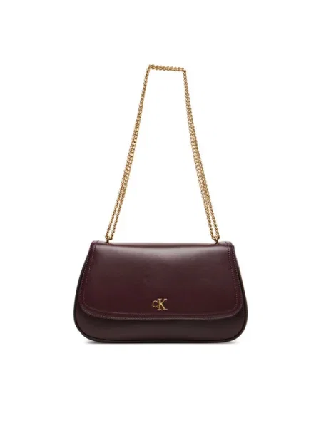 Calvin Klein Geantă Ck Convertible Chain Medium Bag Vișiniu maro