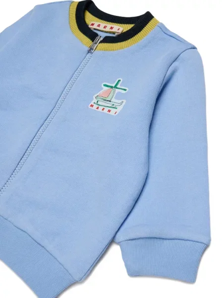 Bluza z kapturem dziecięca Marni niebieska