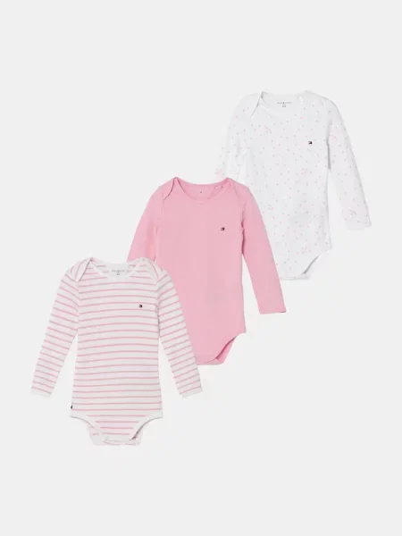 Tommy Hilfiger body pentru bebeluși din cu pachet de 3 roz