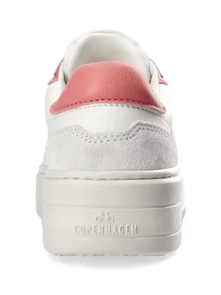 Sneakerși Copenhagen cu perforații alb