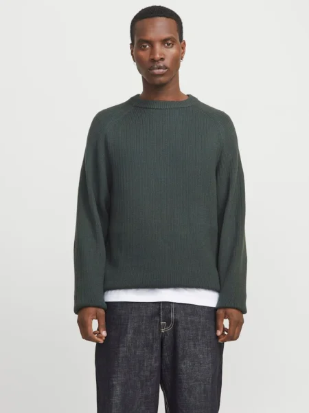 JACK & JONES Pulover JORACE pin verde