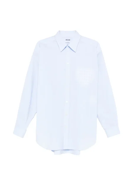 Kostkovaná košile Moschino modrá