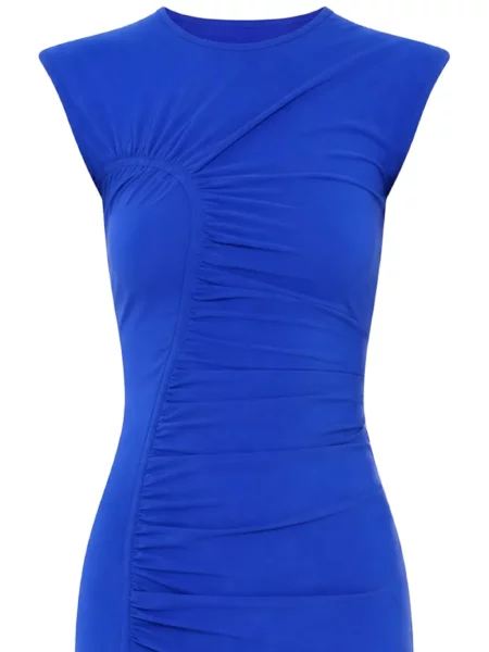 Rochie maxi Danamé cu volane albastru
