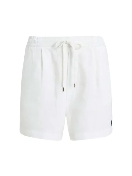Lniane szorty Polo Ralph Lauren białe