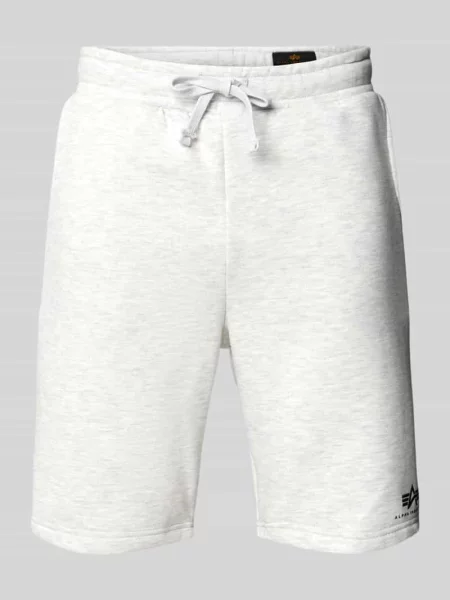 Szorty z dzianiny dresowej z elastycznym pasem i tunelem Alpha Industries