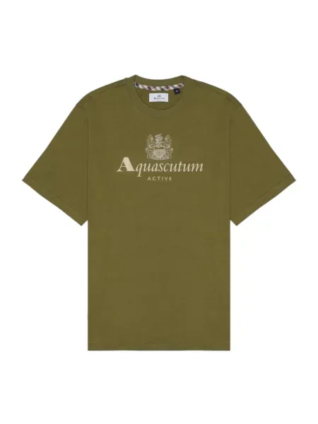 Koszulka Aquascutum z logo zielona
