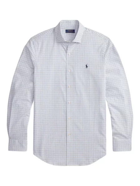 Czapka z daszkiem Polo Ralph Lauren w kratkę z twillu biznesowa niebieska