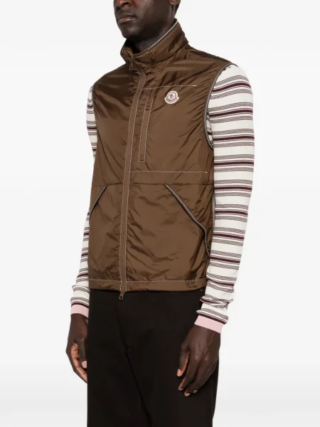 Vestă Moncler fără mâneci maro
