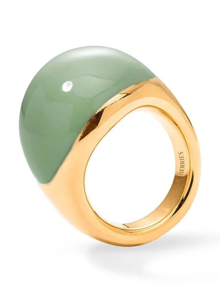 BERRIES inel pentru femei din argint placat cu aur Viva Matcha XL Ring