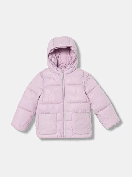United Colors of Benetton krátka bunda detská fialová