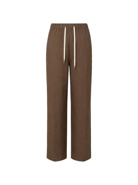 Pantaloni palazzo Re-hash cu cordon maro